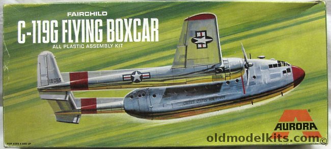 Aurora 1/77 C-119G Flying Boxcar With AC-119 Conversion Parts, 393 plastic model kit